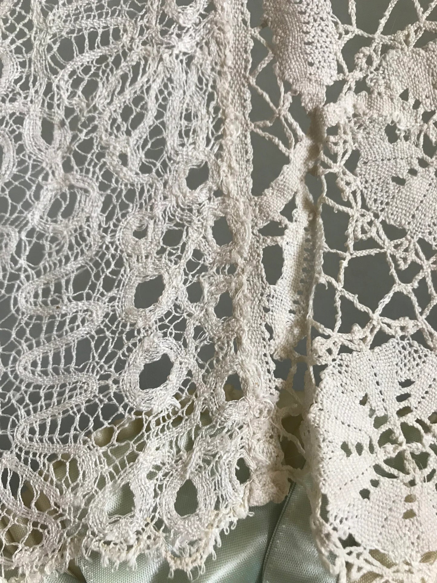 Antique Curtain Panel White Lace