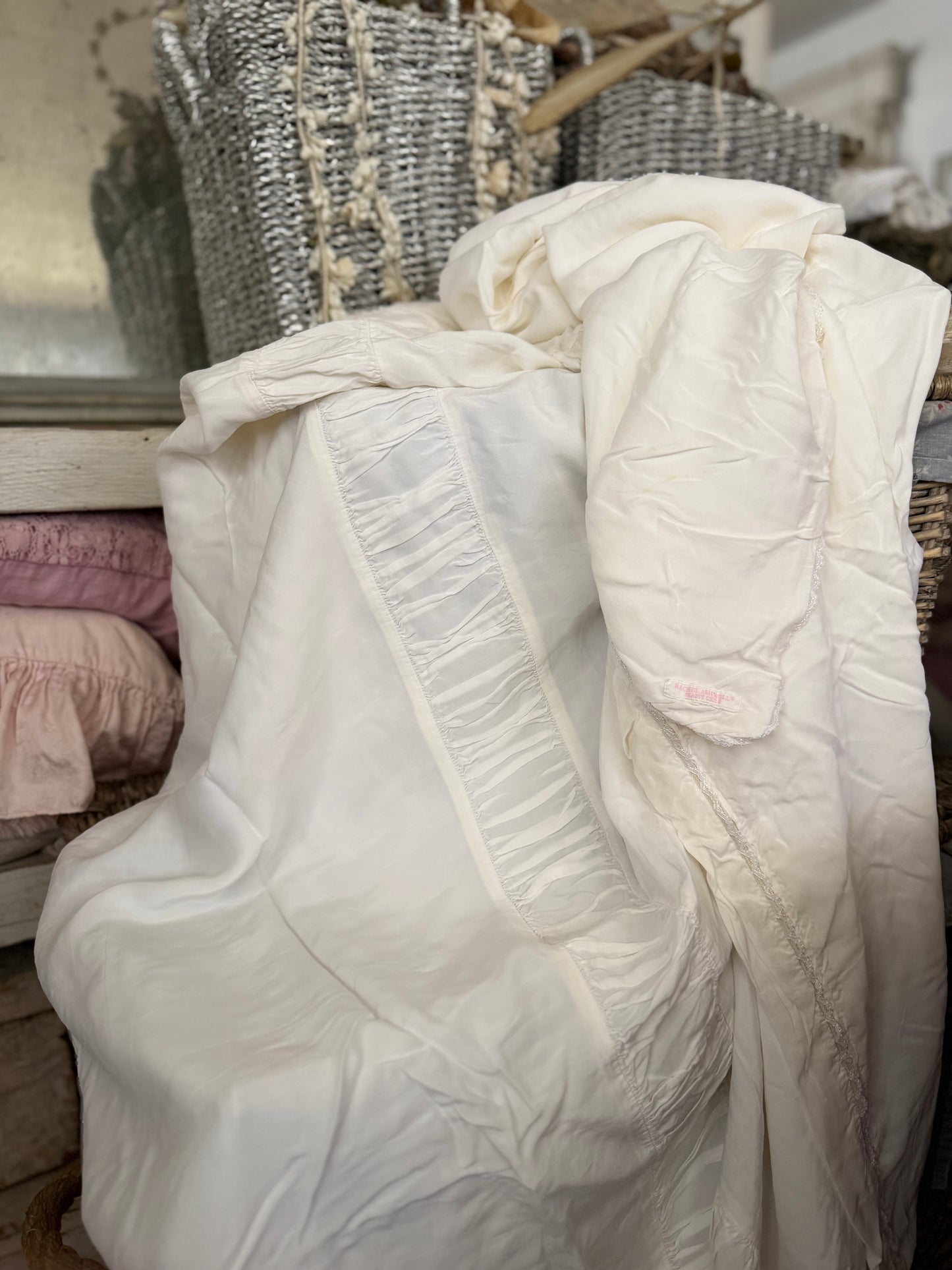 RASSC Rachel Ashwell Ruched Bemberg Duvet