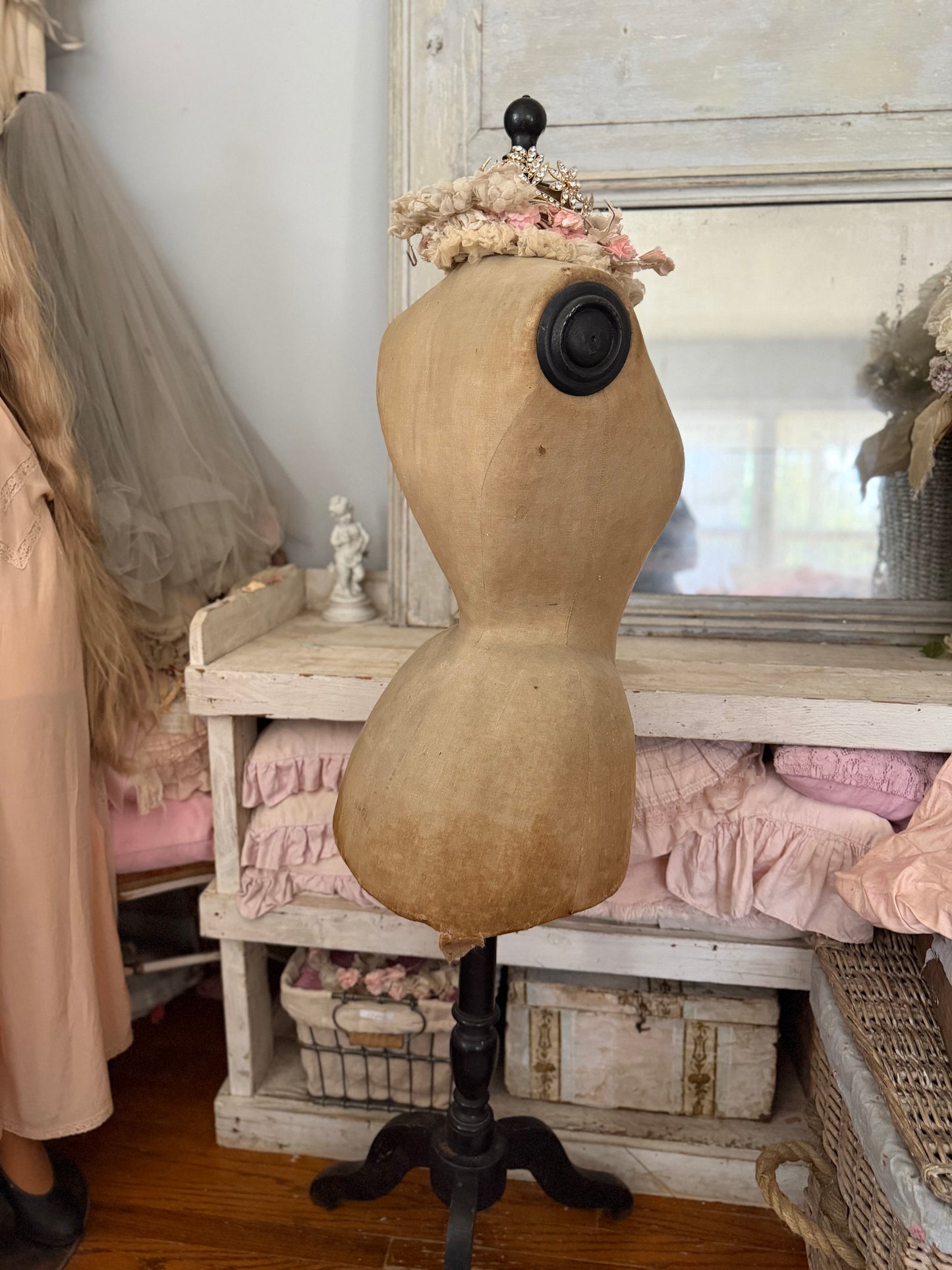 RARE Antique Wasp Waist Bustle French Mannequin