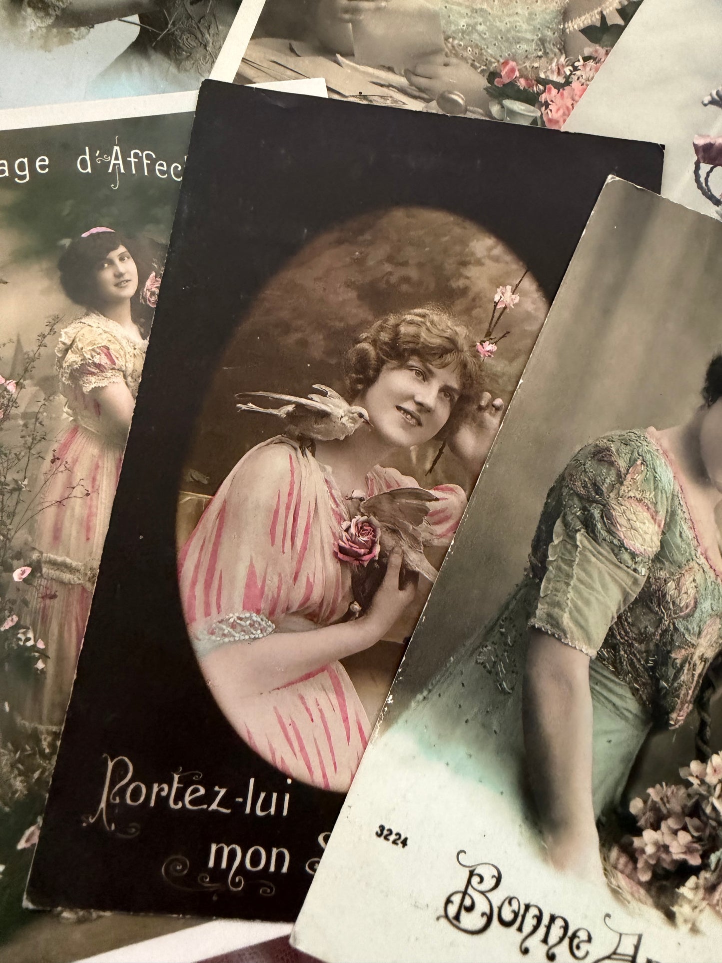 Antique Collection French Postcards Beautiful Women