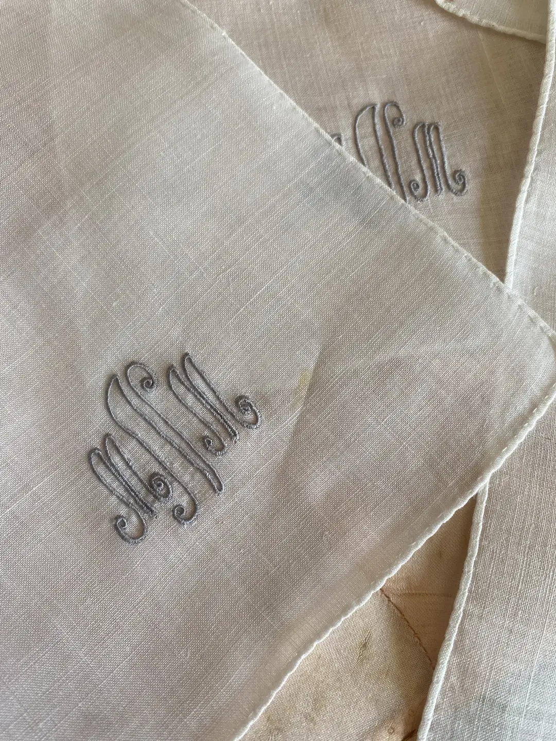 Collection Antique Cocktail Napkins Monogram