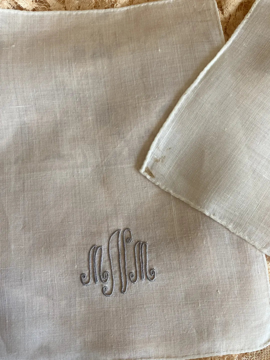 Collection Antique Cocktail Napkins Monogram