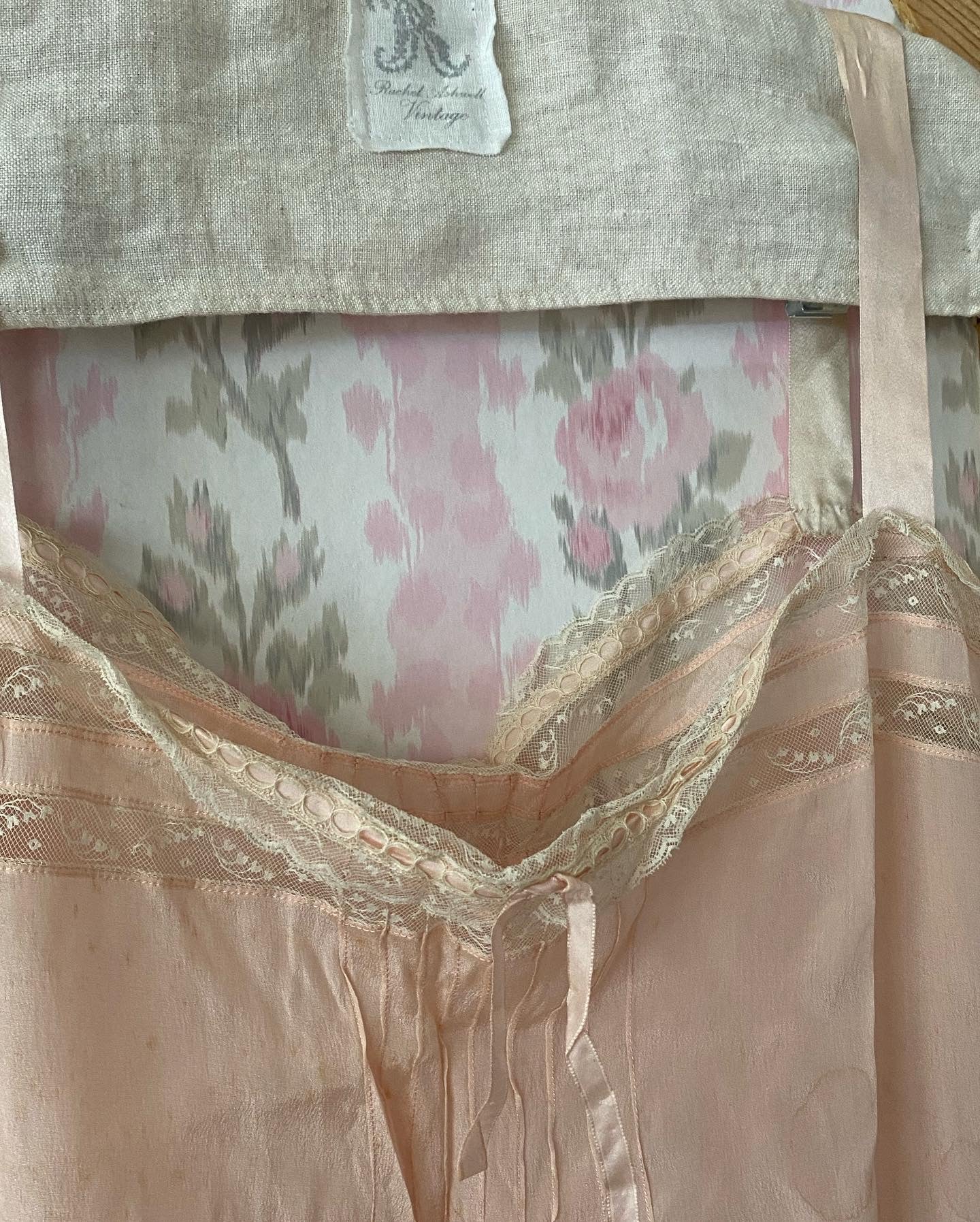 Antique 1920's Pink Silk Romper