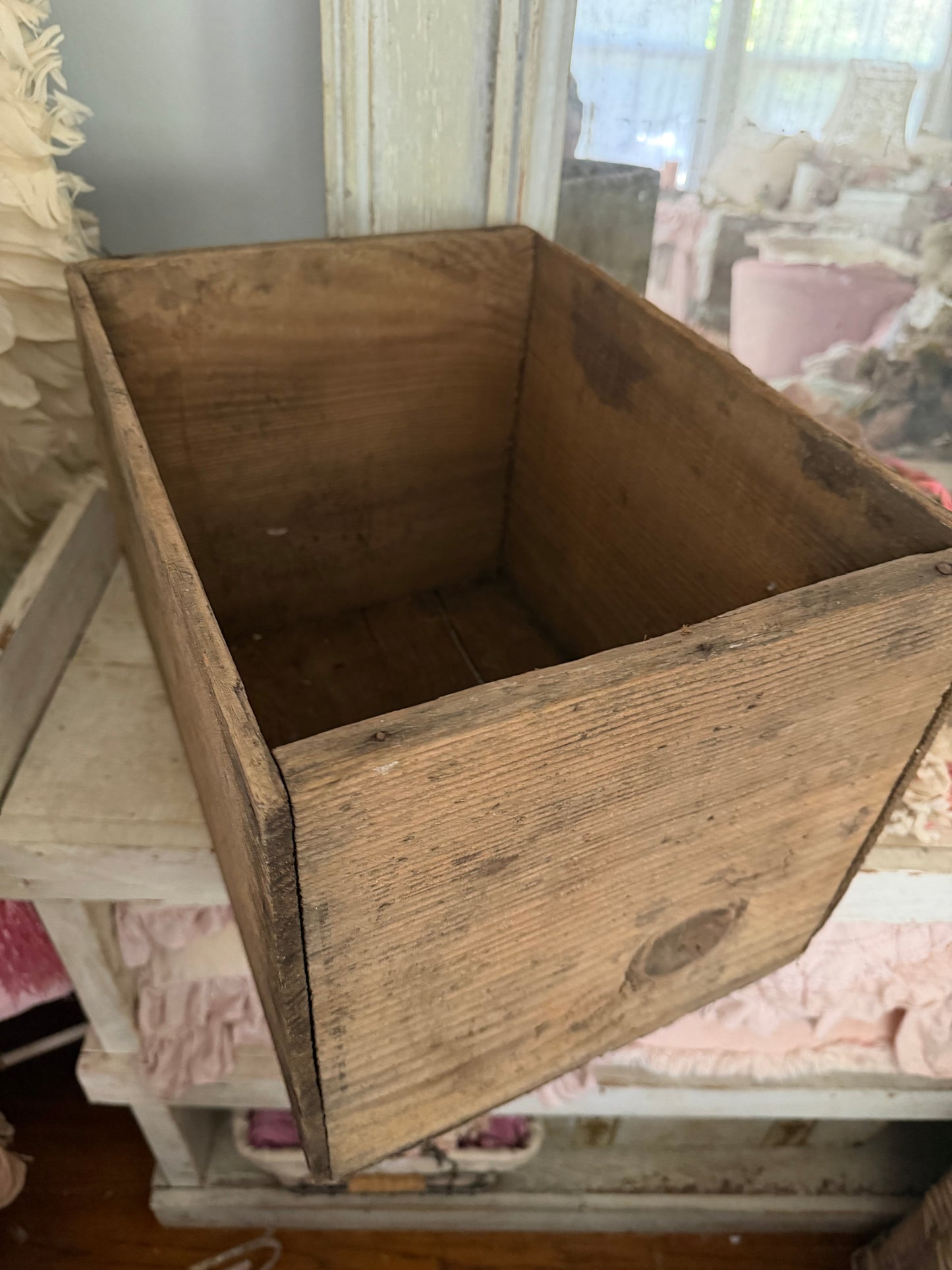 Antique Prohibition Era Wooden Crate