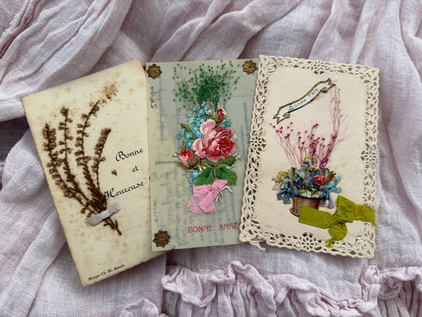Antique Collection French Postcards real Foliage