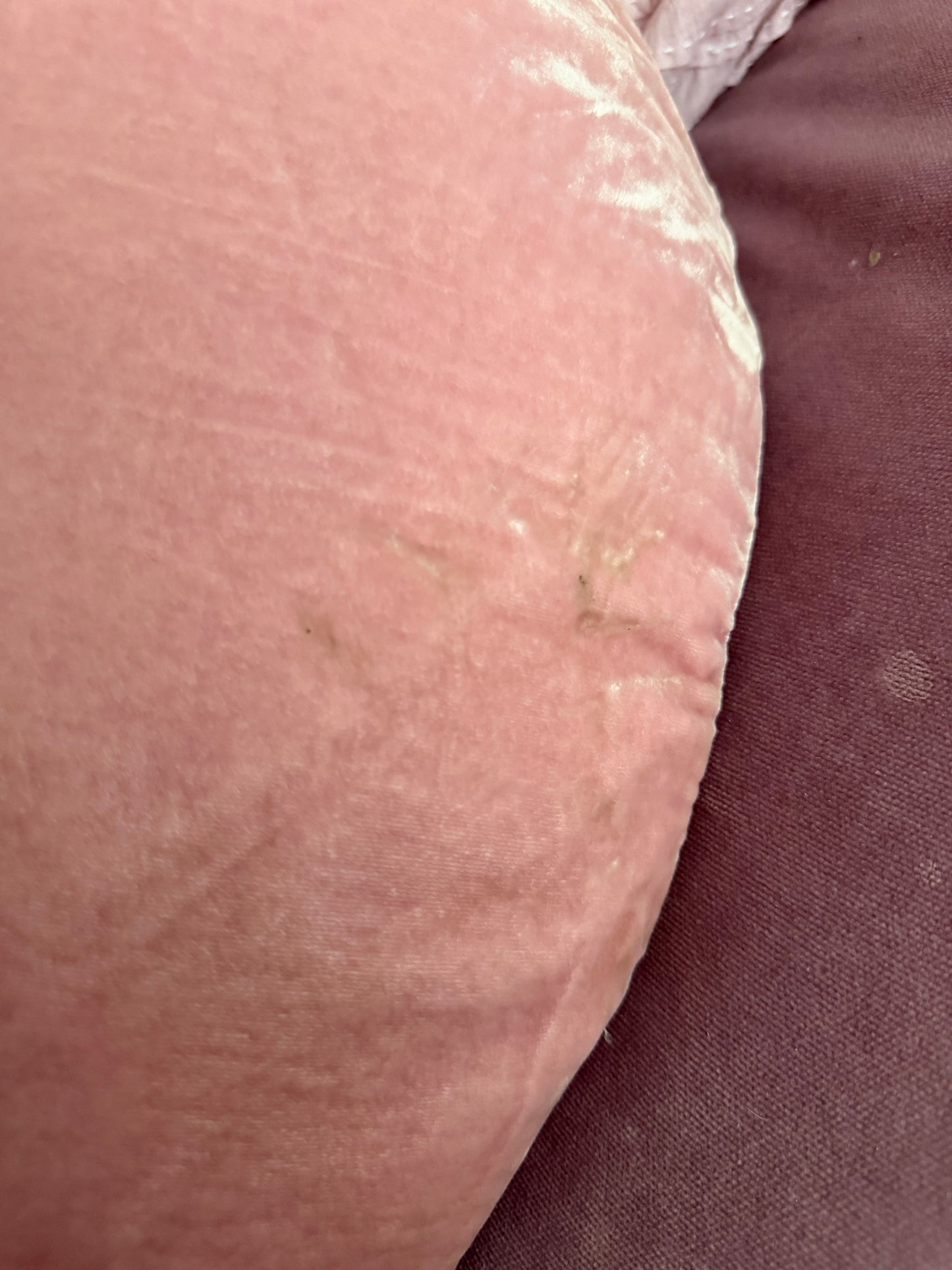 RASSC Rachel Ashwell Pink Velvet Gold Heart Pillow