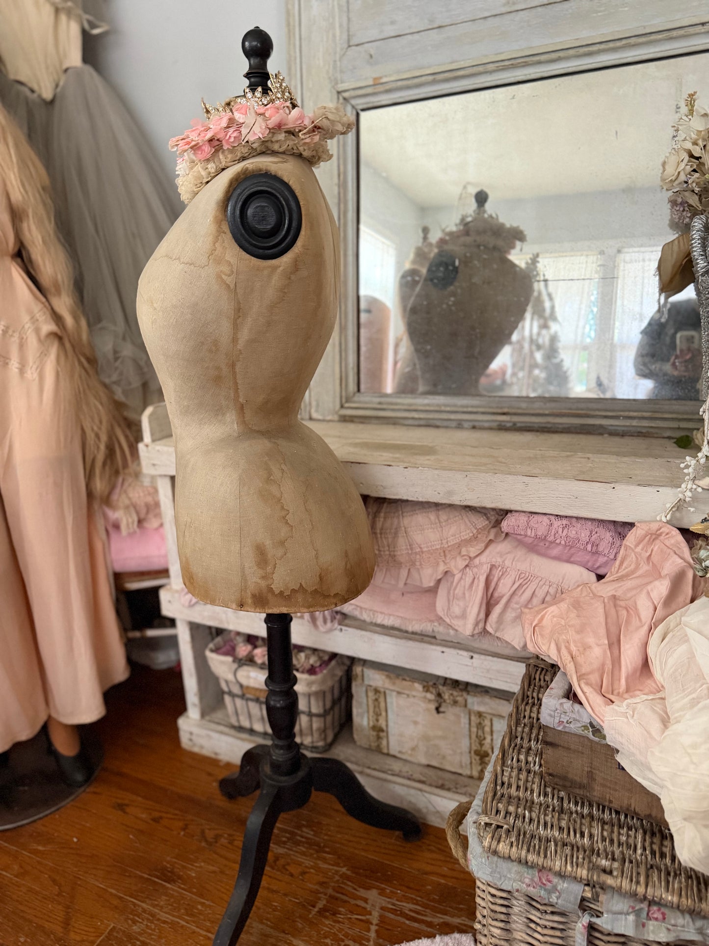 RARE Antique Wasp Waist Bustle French Mannequin