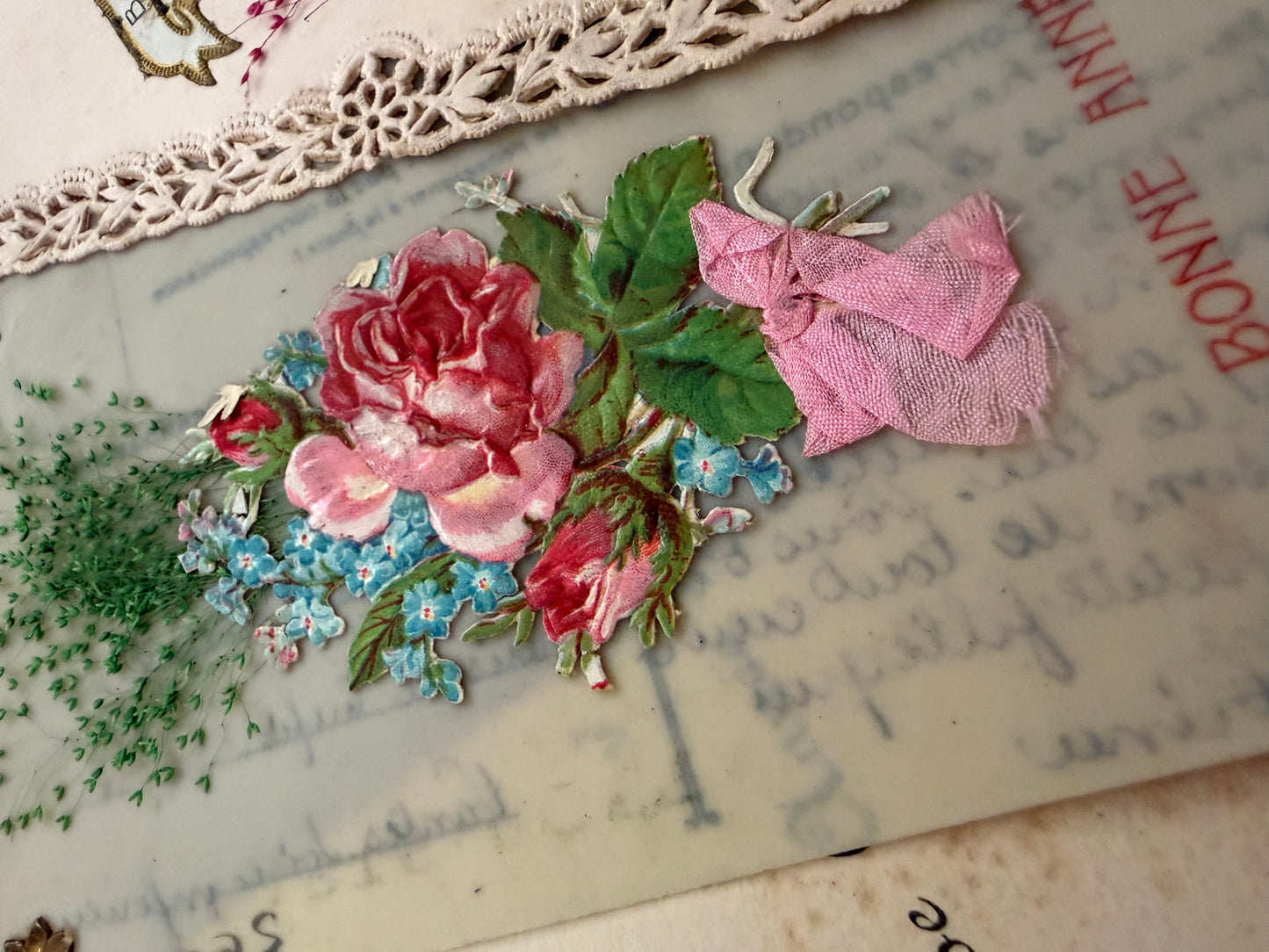 Antique Collection French Postcards real Foliage