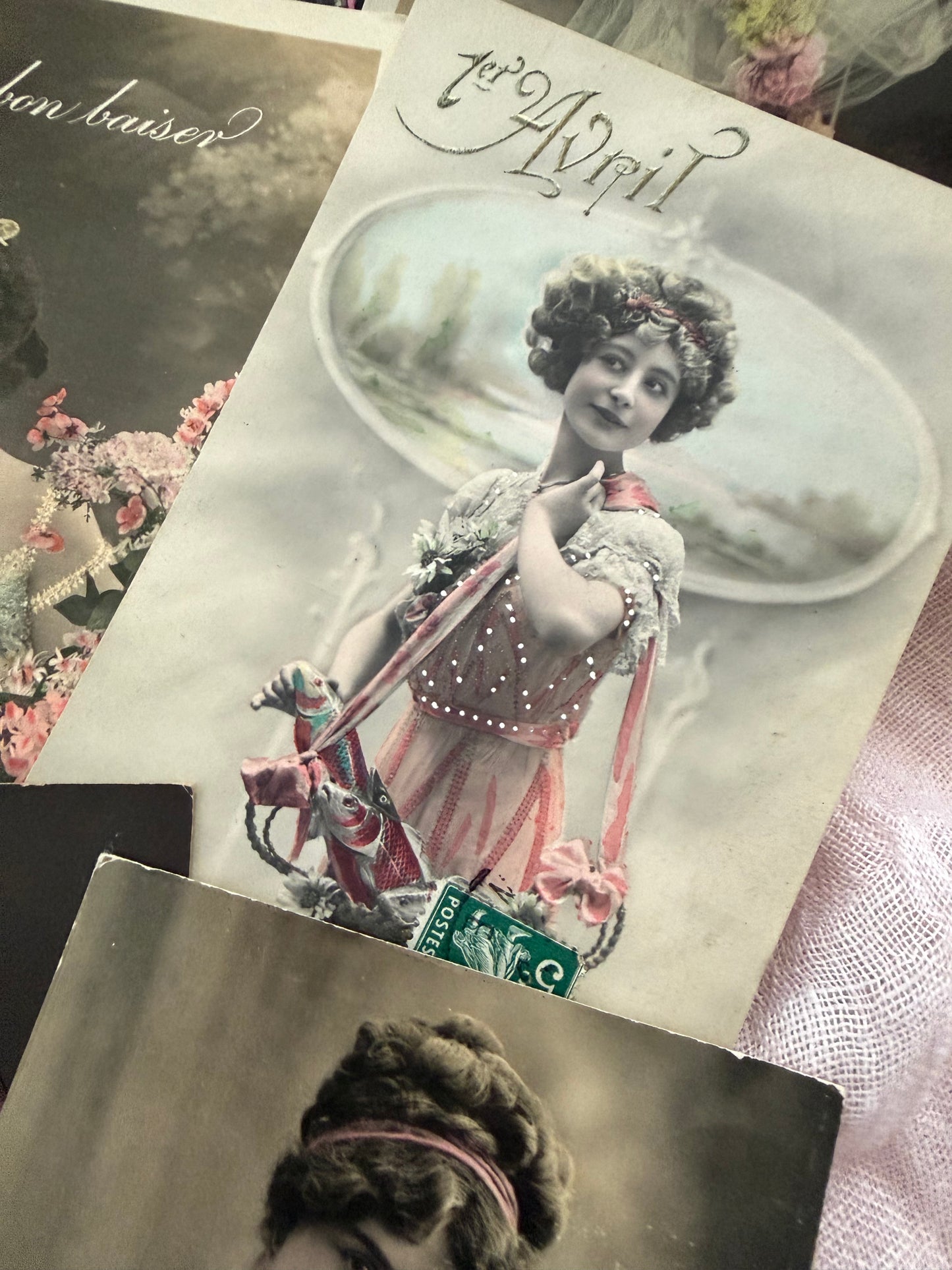 Antique Collection French Postcards Beautiful Women