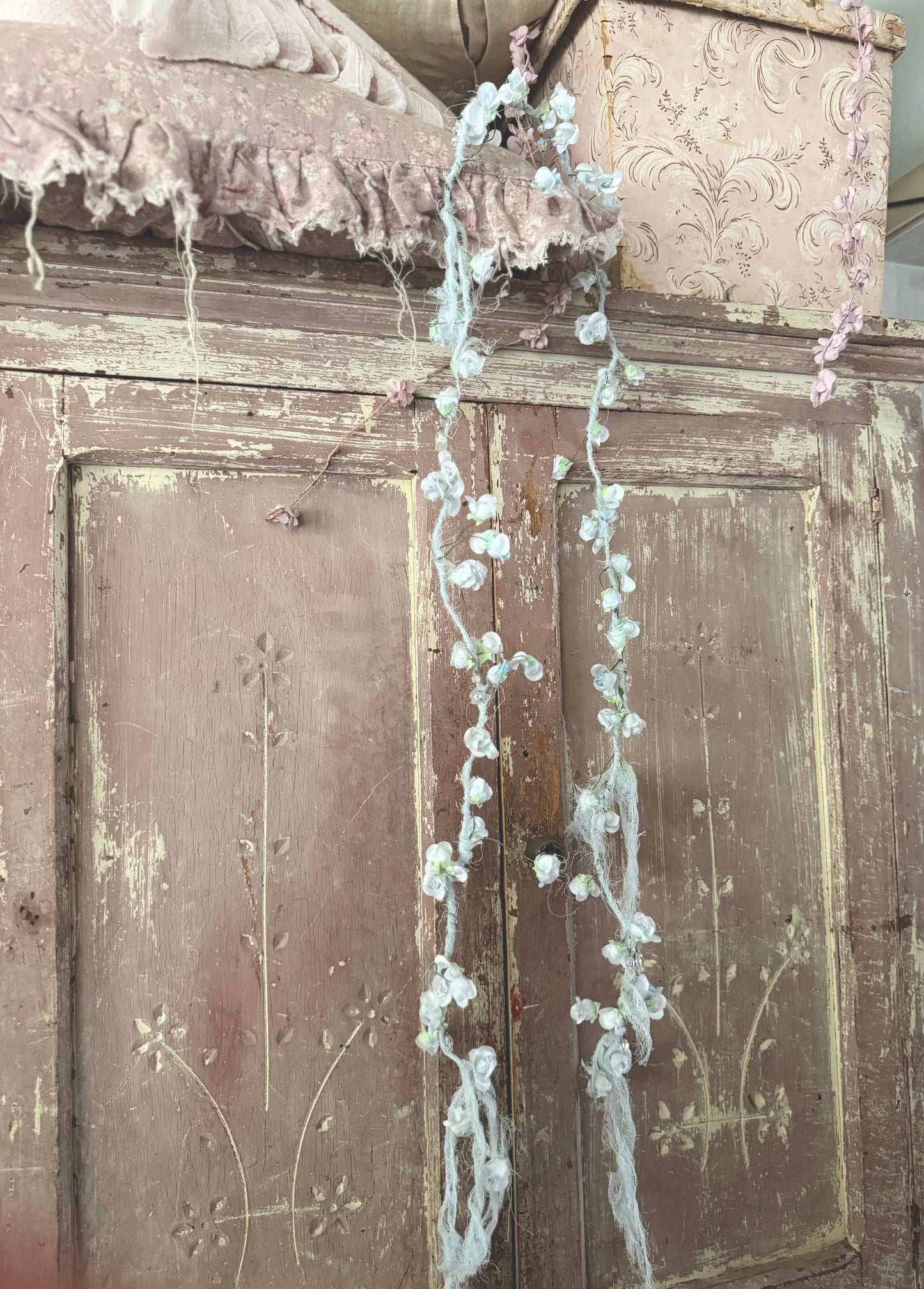 Blue Rose Flower Garland