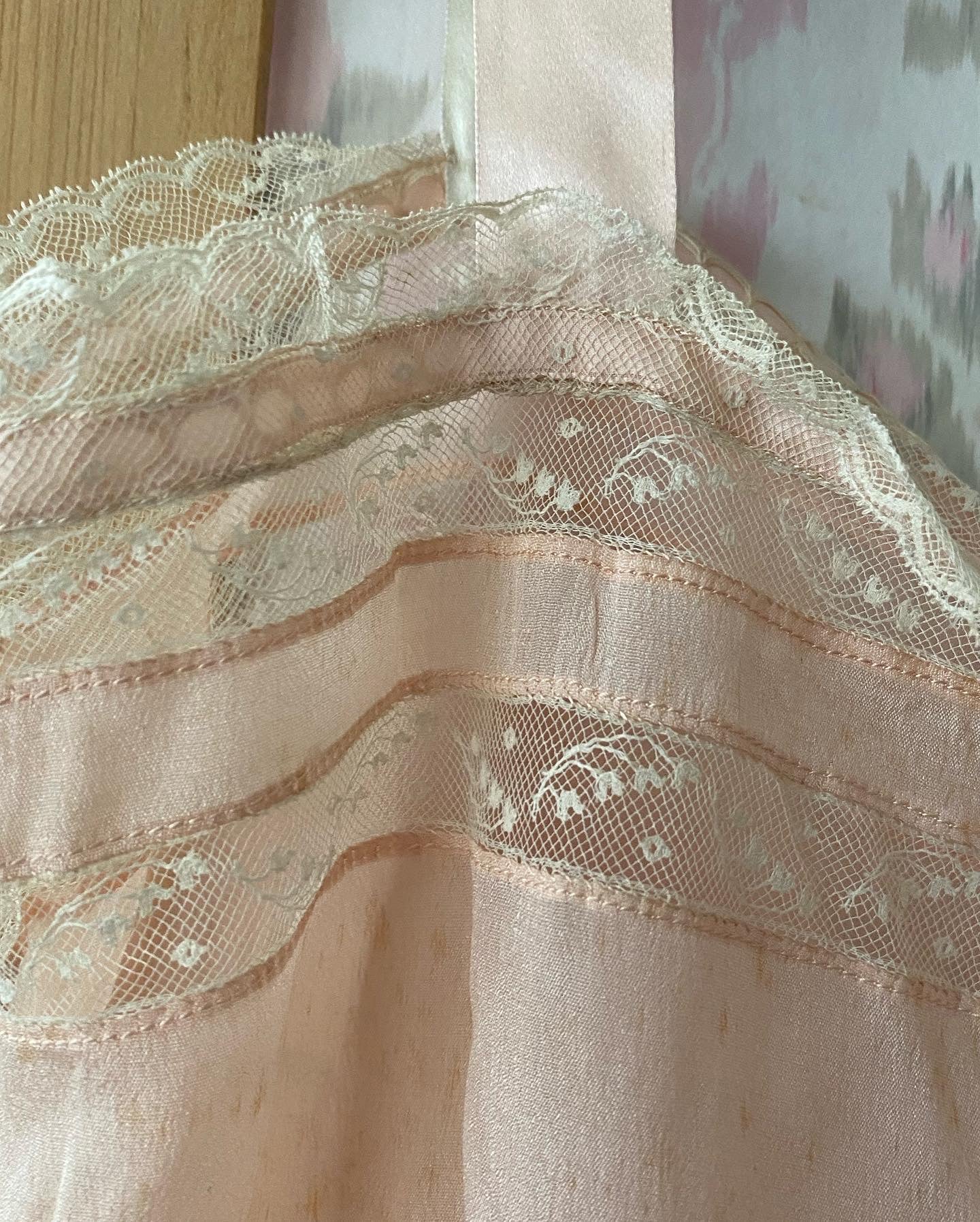 Antique 1920's Pink Silk Romper