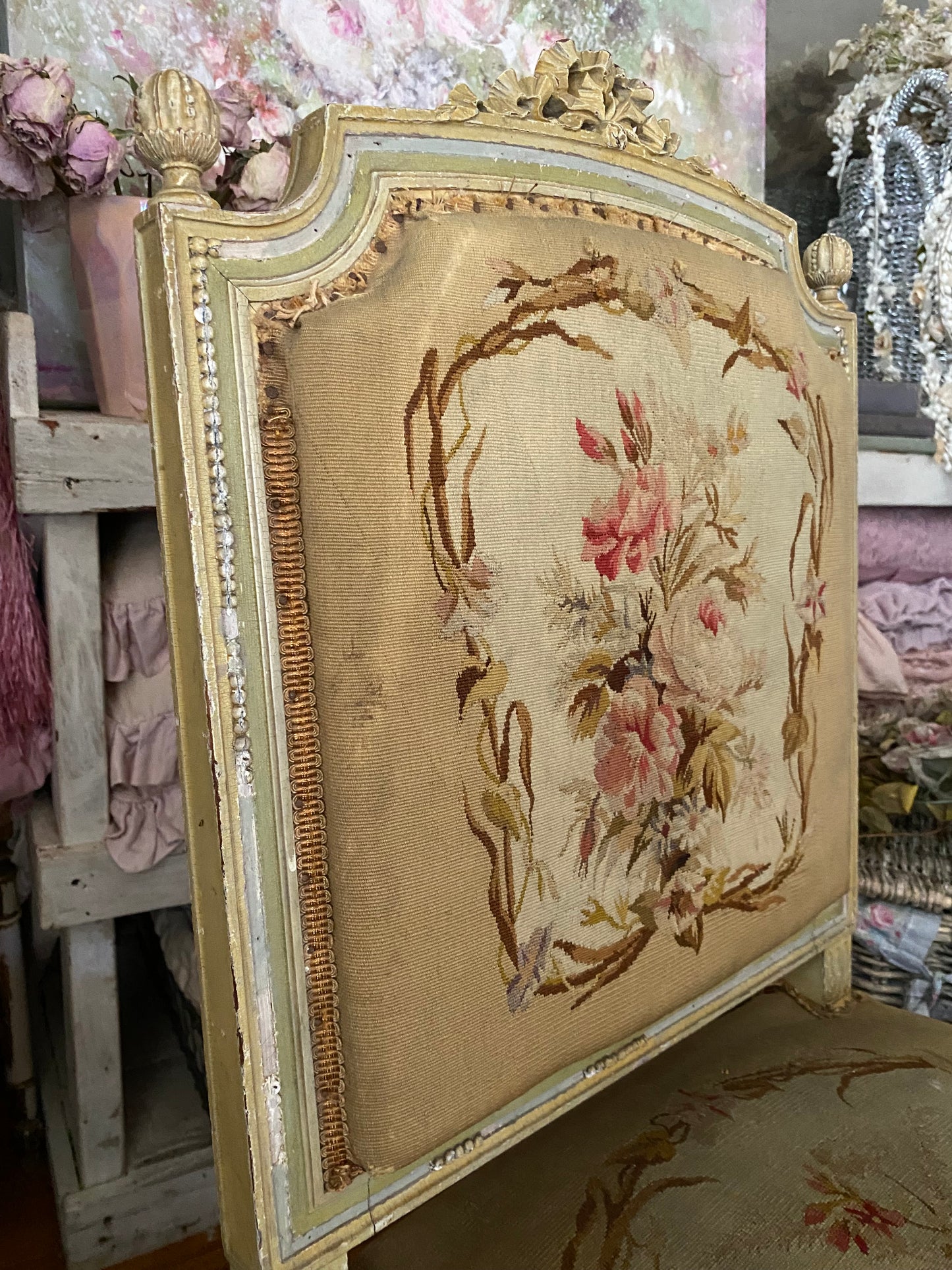 Antique French Louis XVI Aubusson Chair