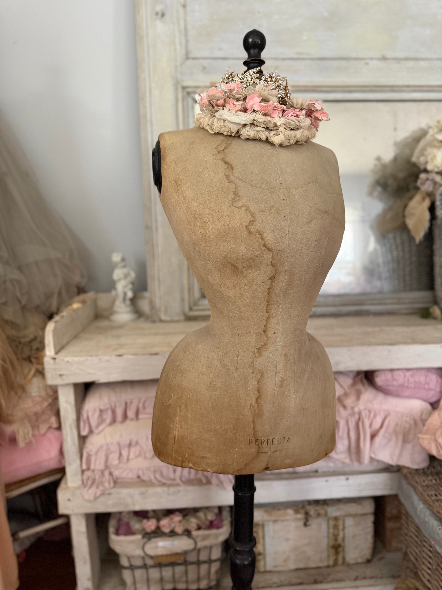 RARE Antique Wasp Waist Bustle French Mannequin