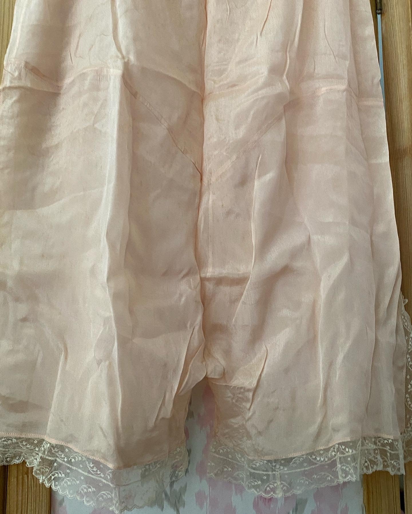 Antique 1920's Pink Silk Romper