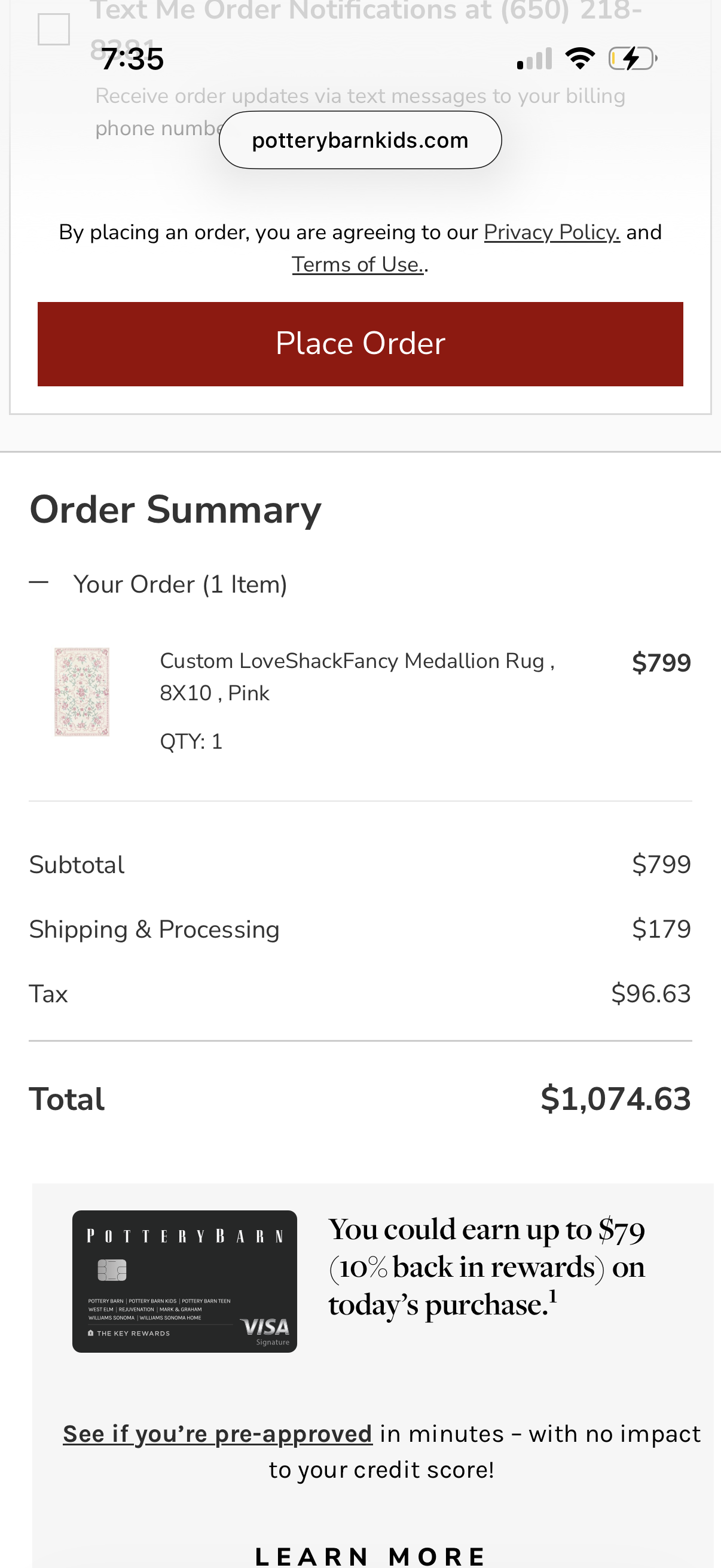 LOVESHACKFANCY Pottery Barn 8x10 Pink Medallion Rug