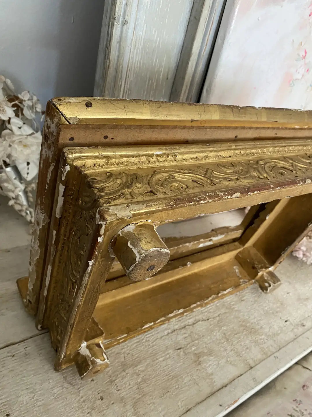 Antique 18th Century Book Stand Cherub Wings