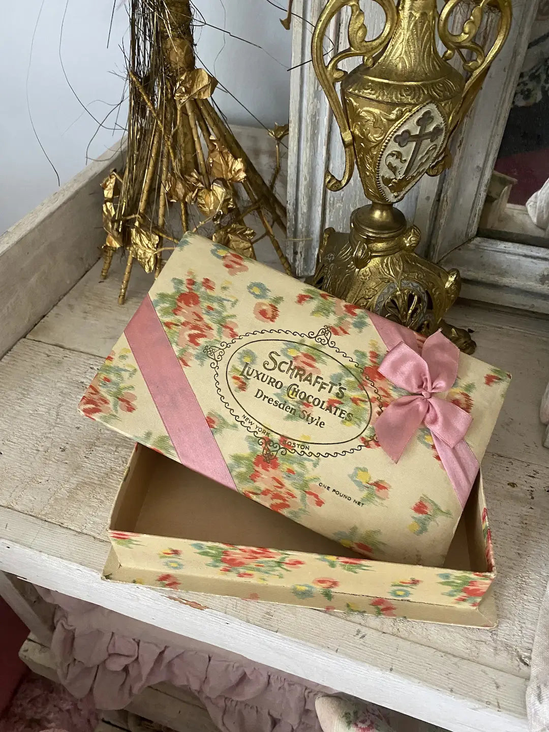 Antique Chocolate Candy Box