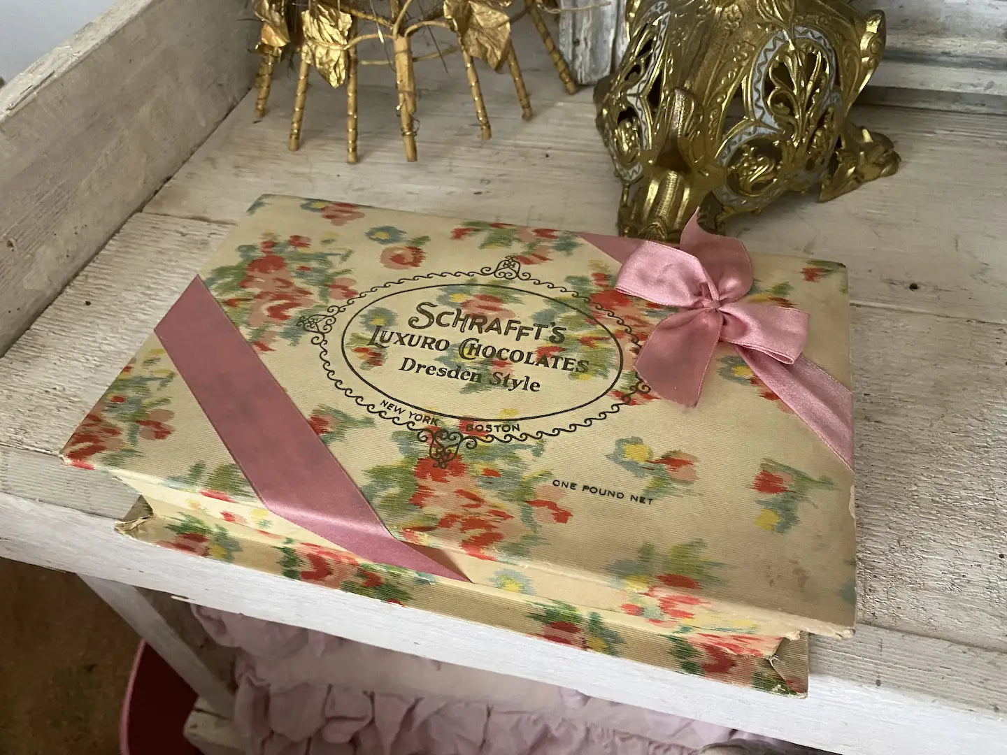 Antique Chocolate Candy Box