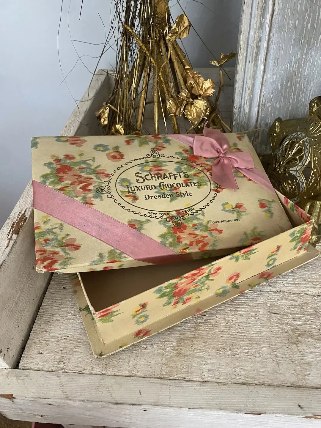 Antique Chocolate Candy Box