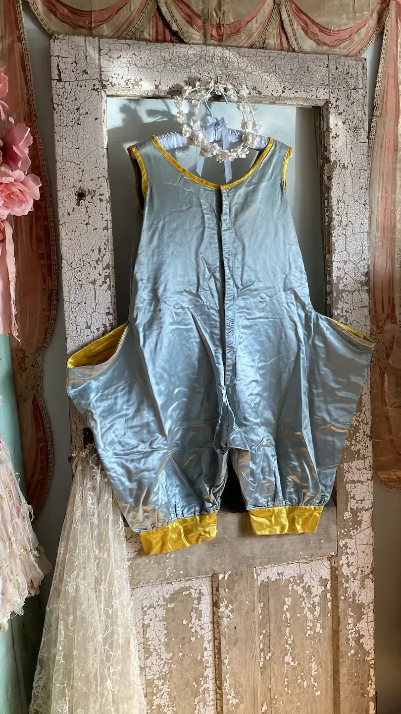 Antique Blue Silk Circus Costume