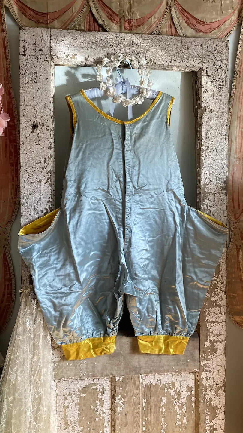 Antique Blue Silk Circus Costume