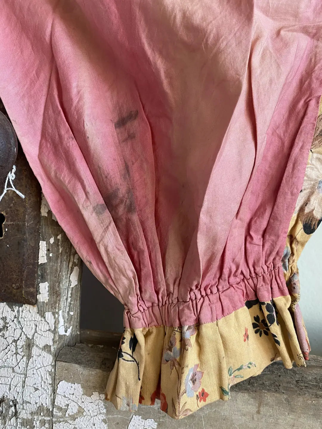 Antique Clown Costume Timeworn Faded Pink