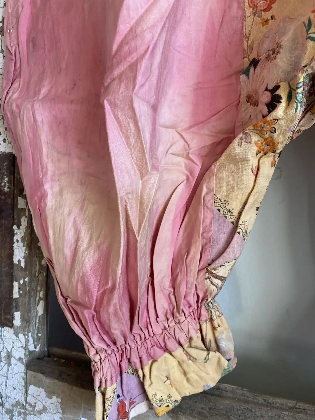 Antique Clown Costume Timeworn Faded Pink