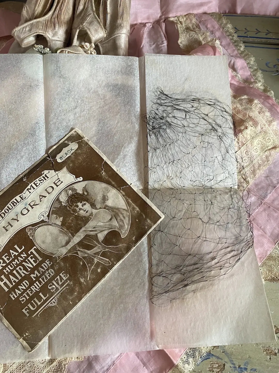 Antique Edwardian Human Hair Net