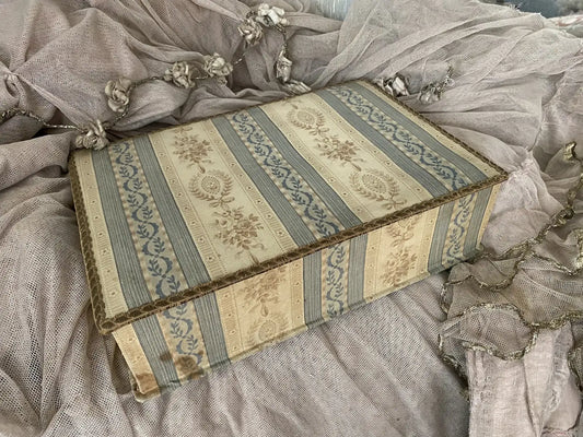 Antique French Fabric Covered Box