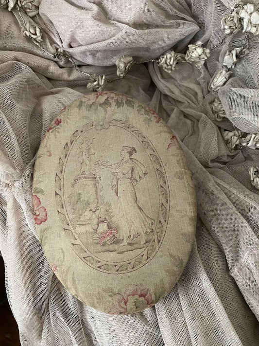 Antique French Fabric Covered Box