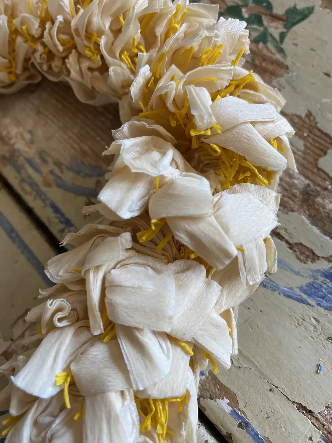 Antique Crown Crepe Paper Millinery Flowers Theater Costume Headdress