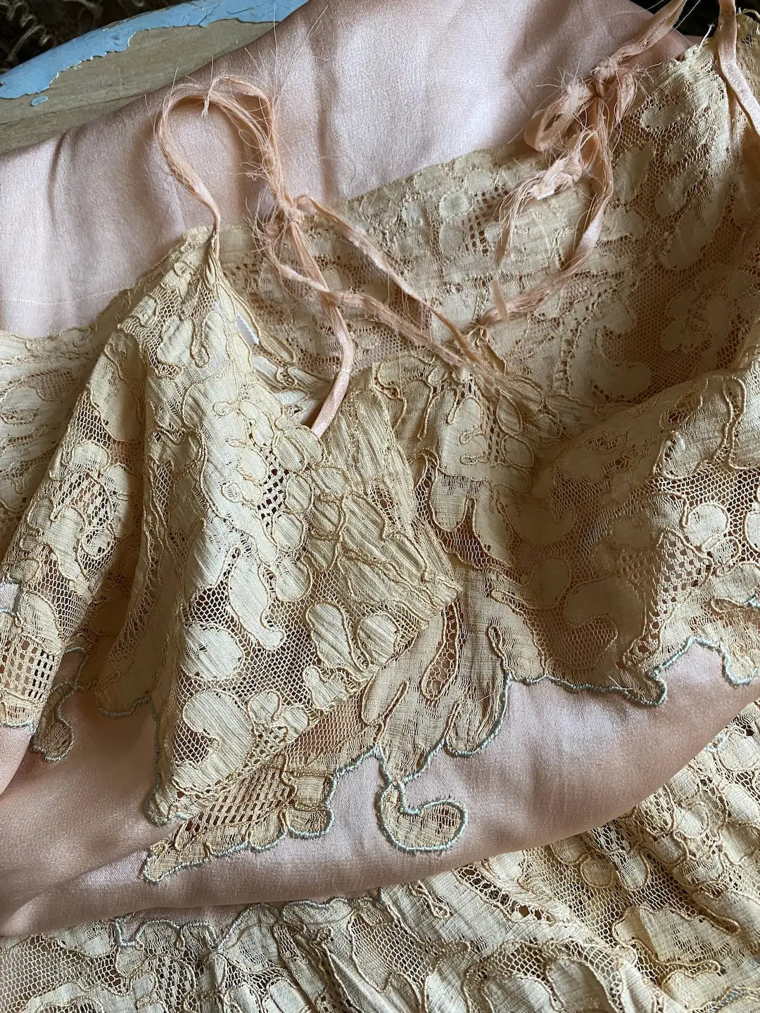 Antique 1920's Pink Silk Romper