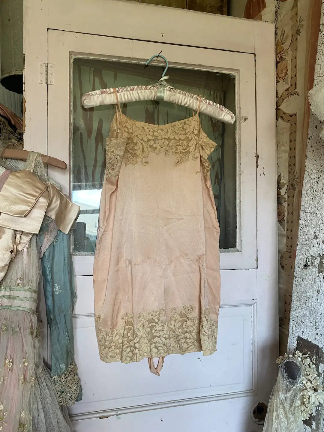 Antique 1920's Pink Silk Romper