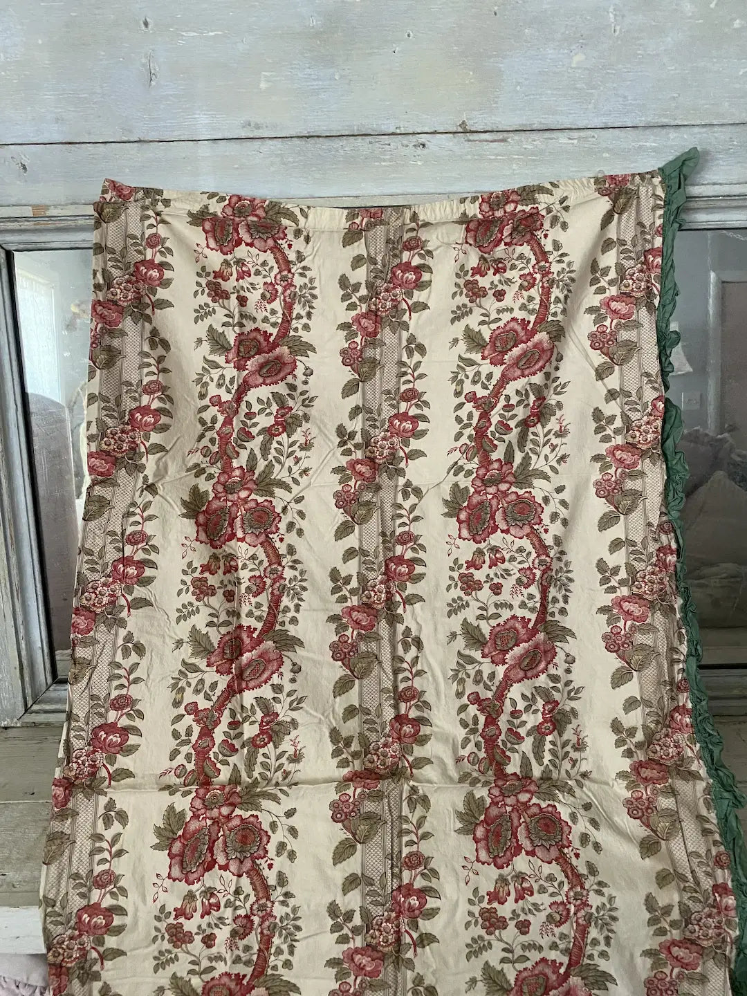 Antique French Window Curtain Panel