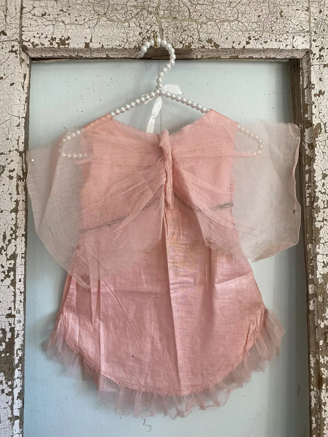 Antique Ballet Dress Tutu Costume Pink Fairy Wings Gauze Lace