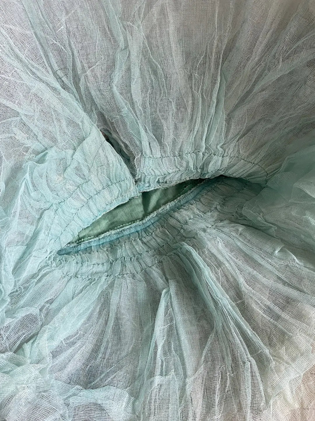 Antique Vintage Ballet Tutu Green Gauze Lace