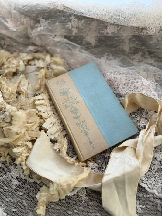 Antique Shabby Chic Blue Book