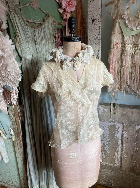 Antique Edwardian Lace Blouse