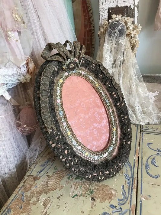 Antique French Boudoir Frame Pink