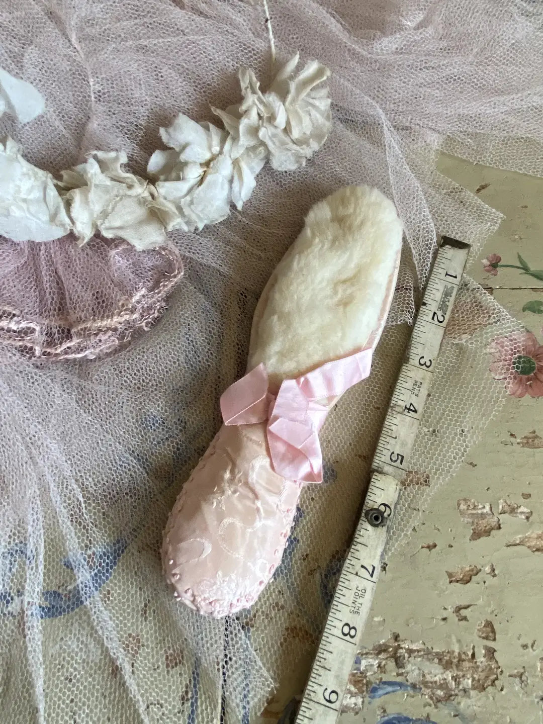 Antique Pin Cushion Brush Pink Silk