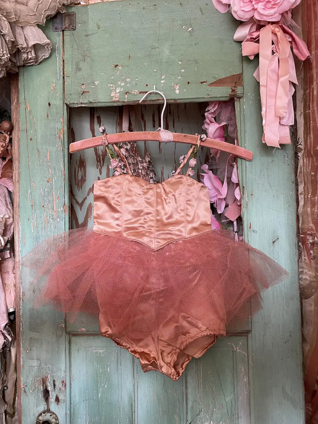 Vintage Childs Ballet Costume Tutu Peach