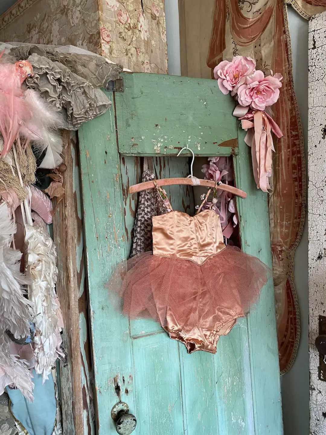 Vintage Childs Ballet Costume Tutu Peach