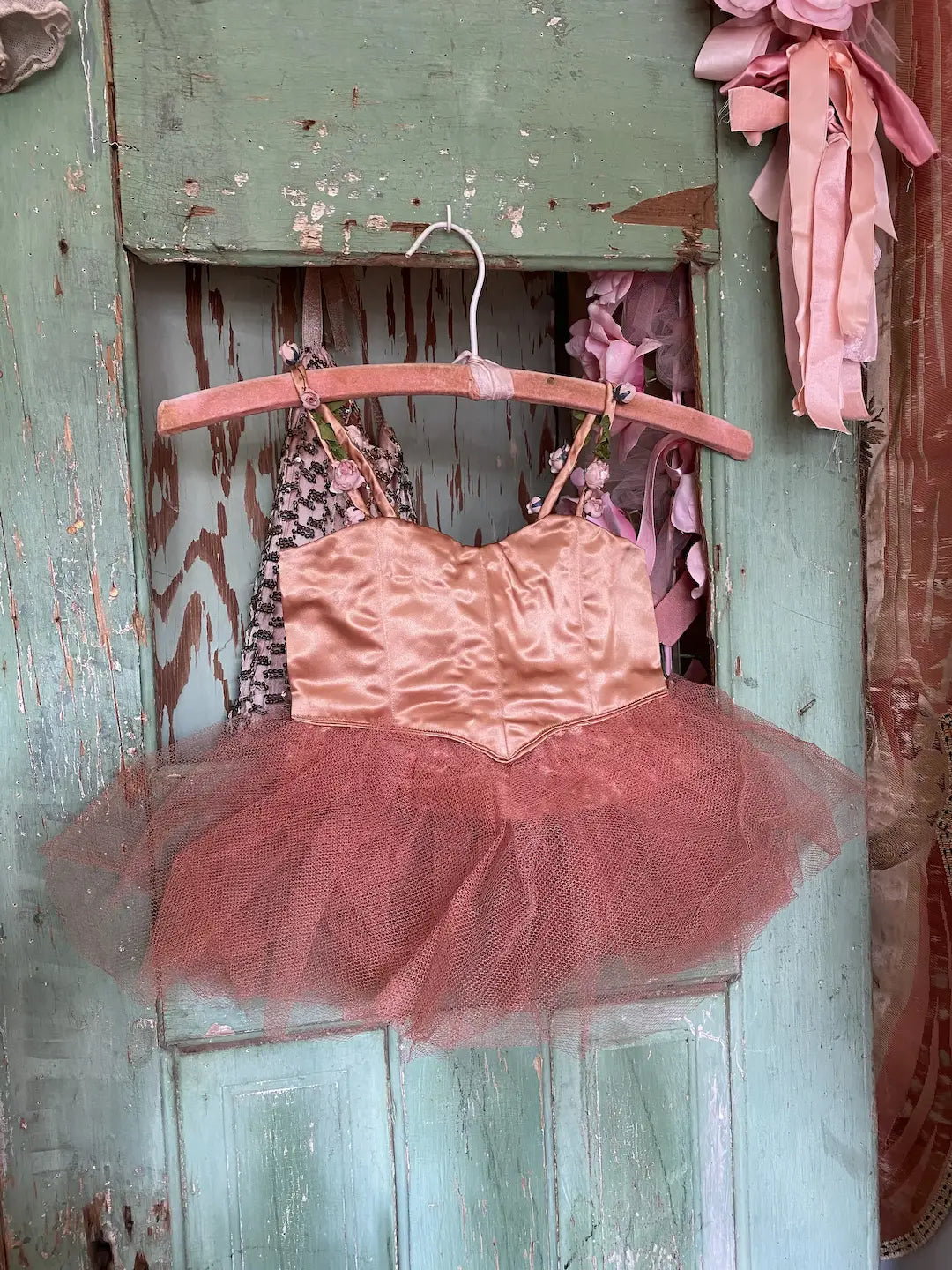 Vintage Childs Ballet Costume Tutu Peach