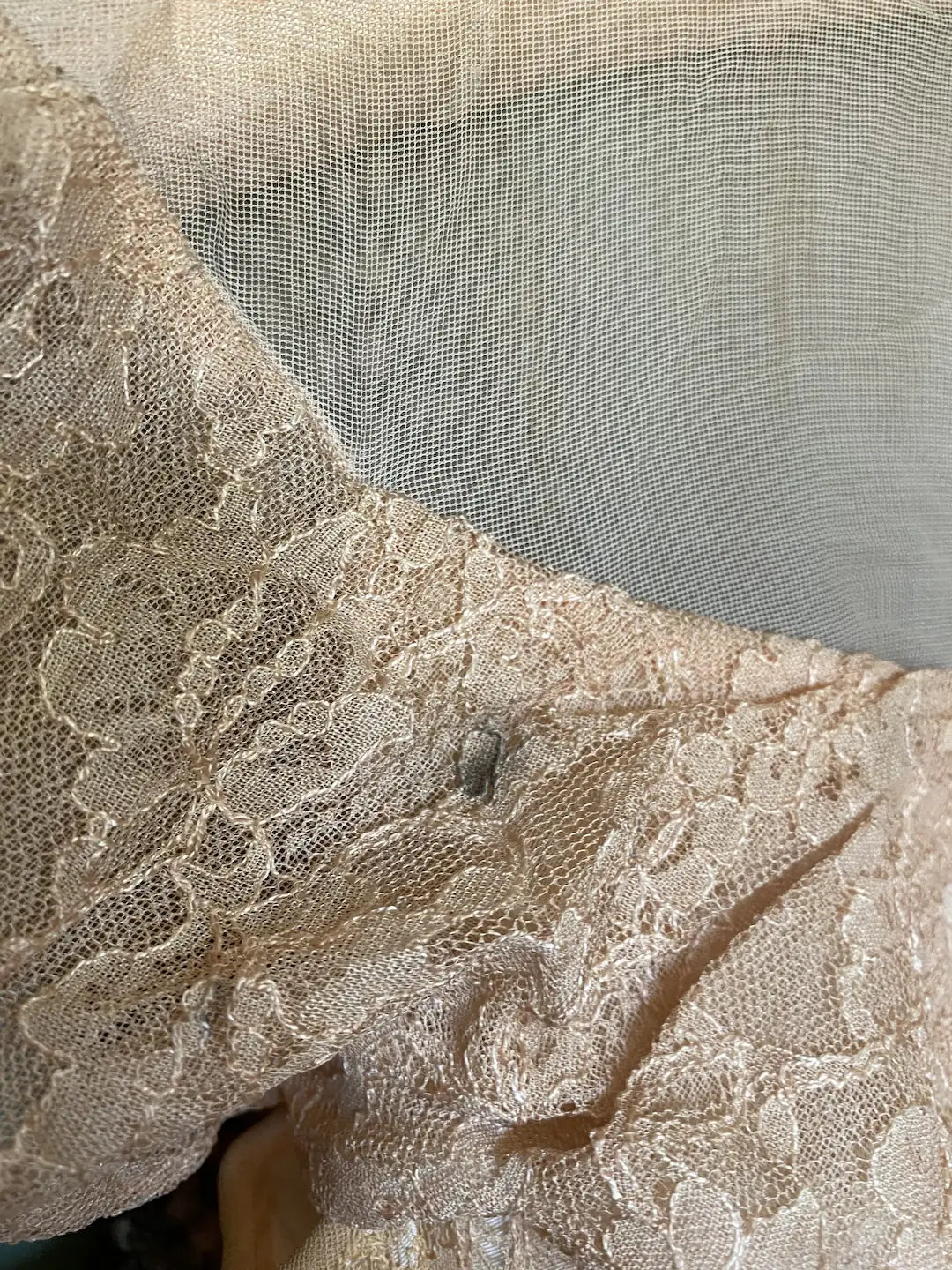 Vintage Dance Costume Dress Peach Silk