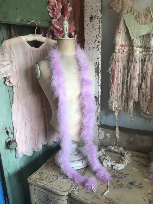 Vintage Feather Boa Showgirl Costume