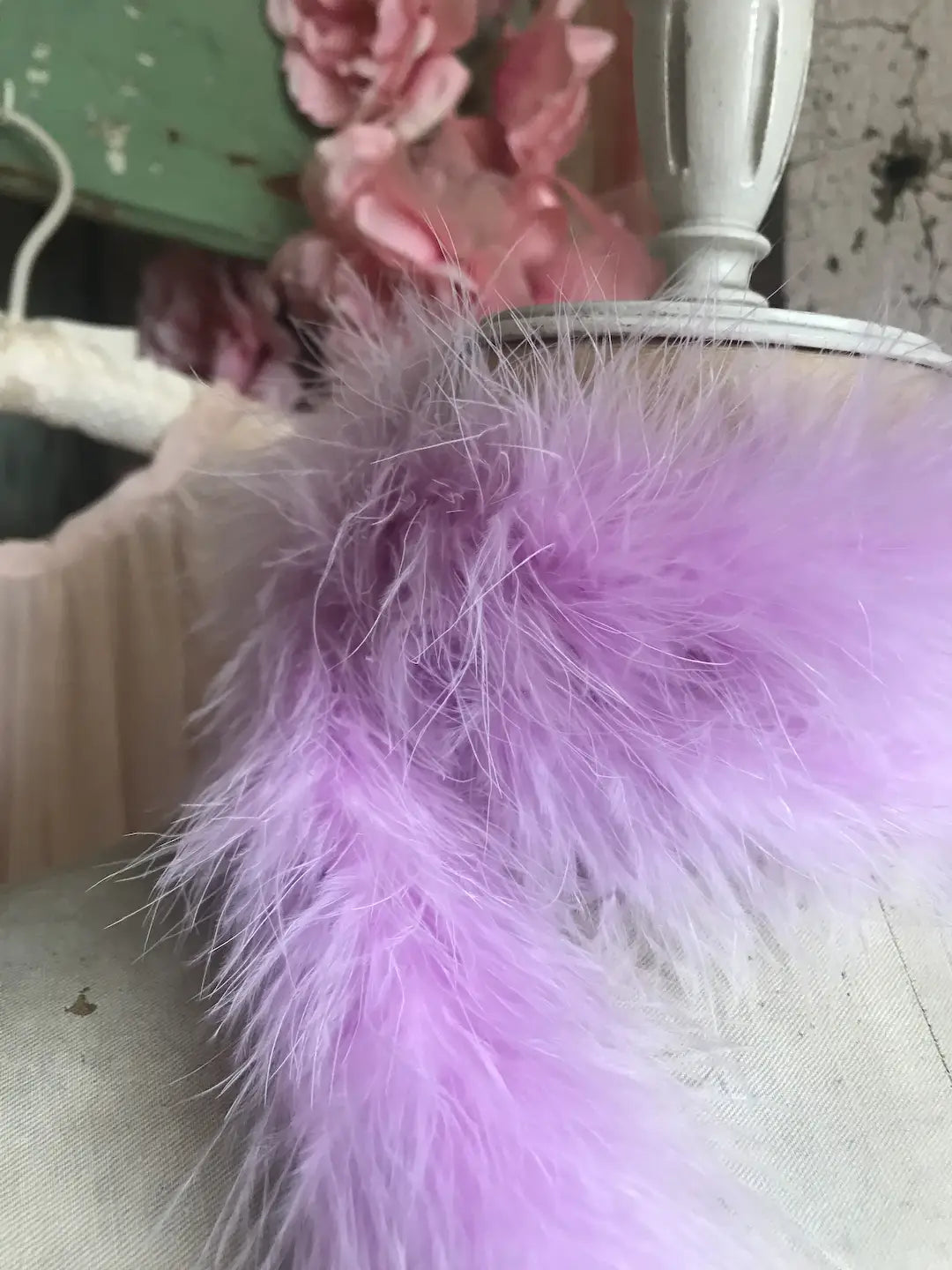 Vintage Feather Boa Showgirl Costume