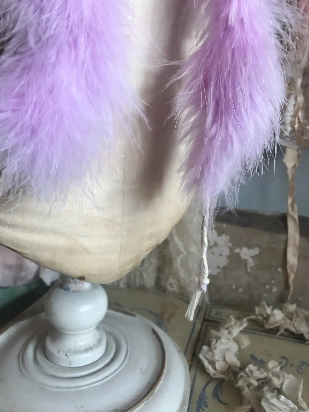Vintage Feather Boa Showgirl Costume