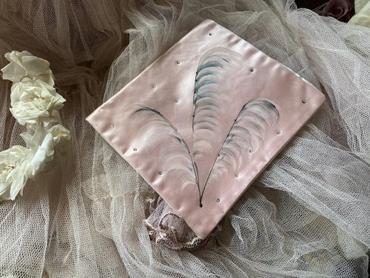 Vintage Hankie Holder Pink Rhinestones