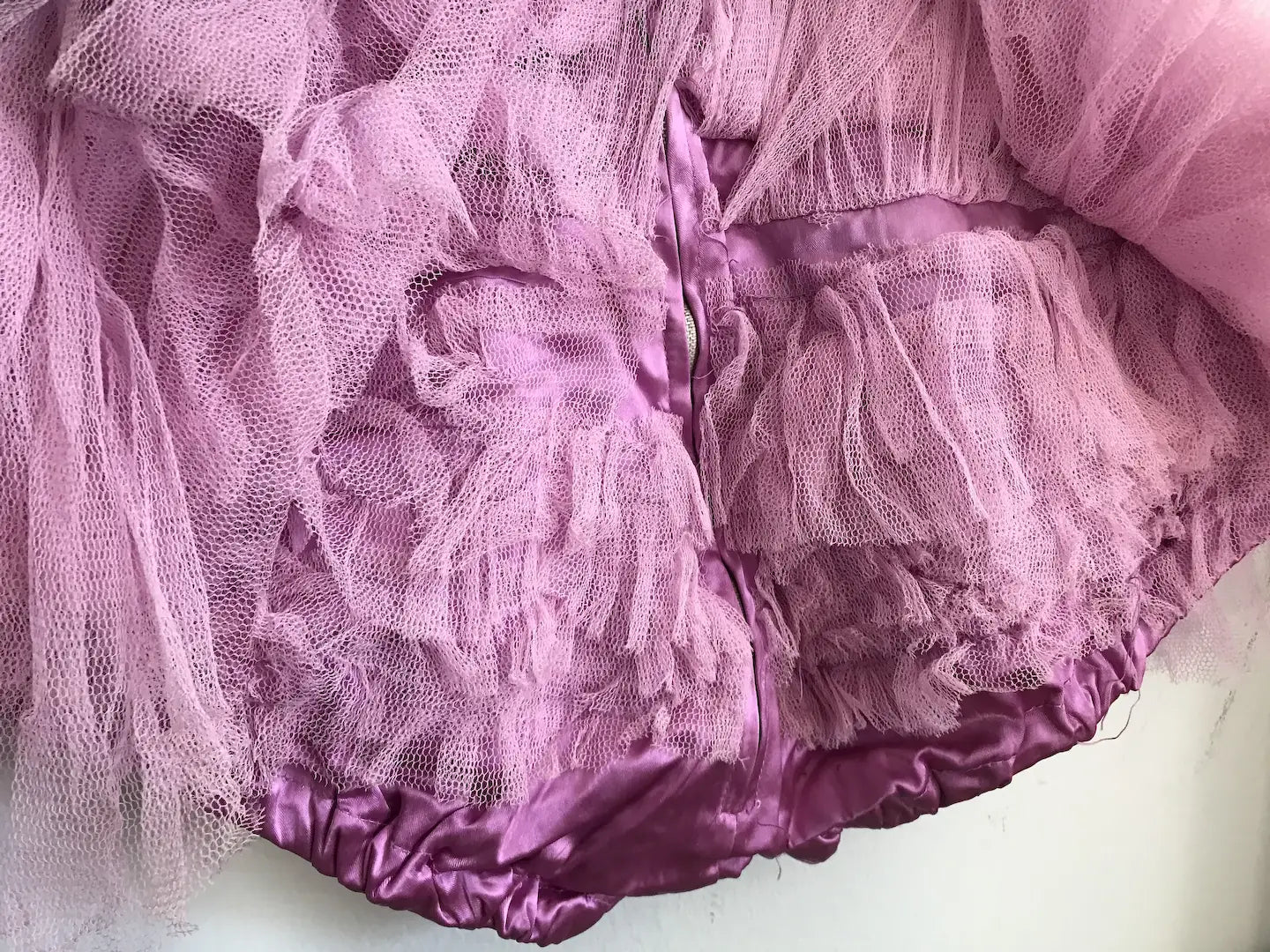 Vintage Lilac Pink Tulle Lace Ballet Tutu Costume