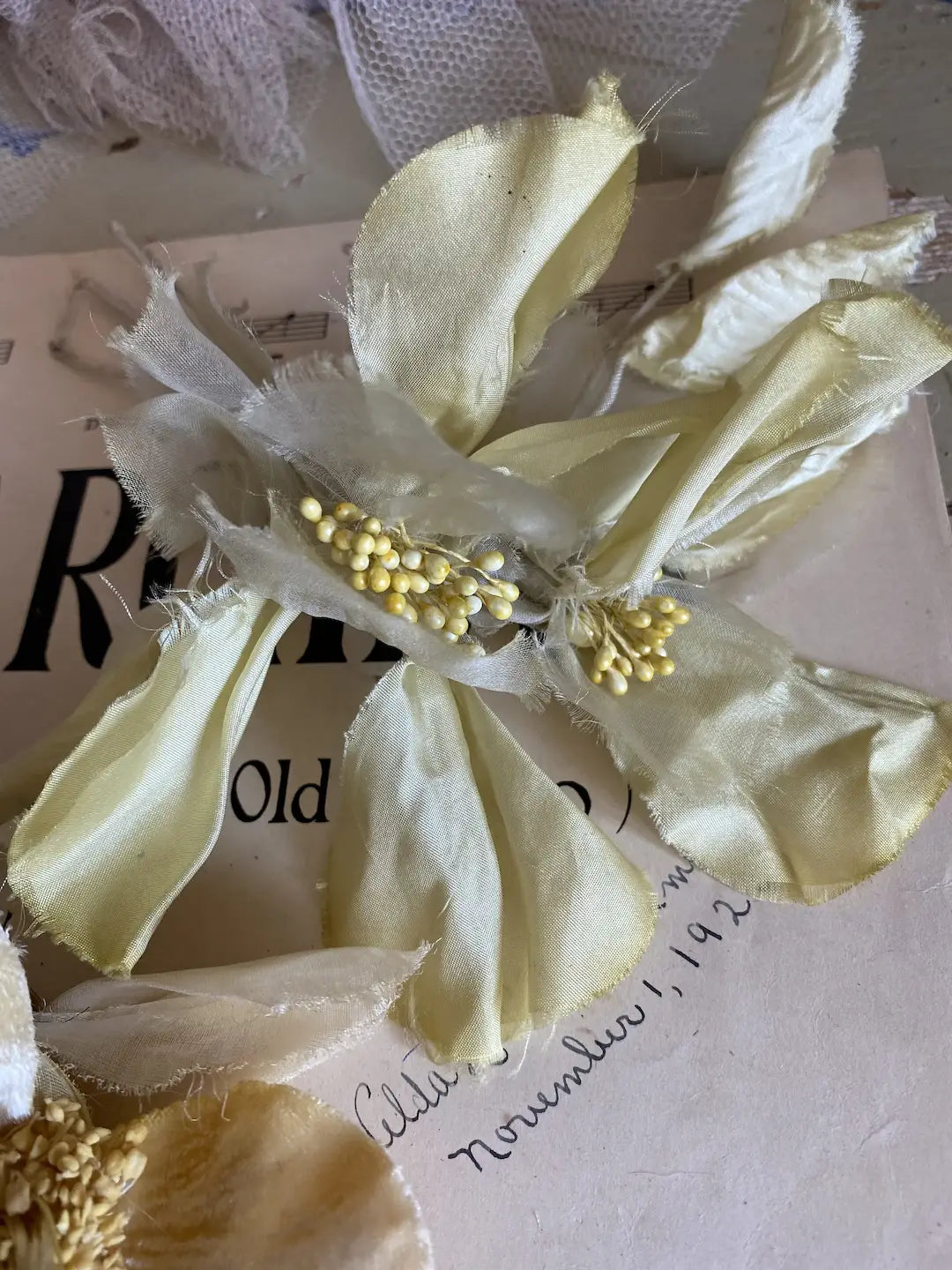 Vintage Millinery Collection Pastel Yellow